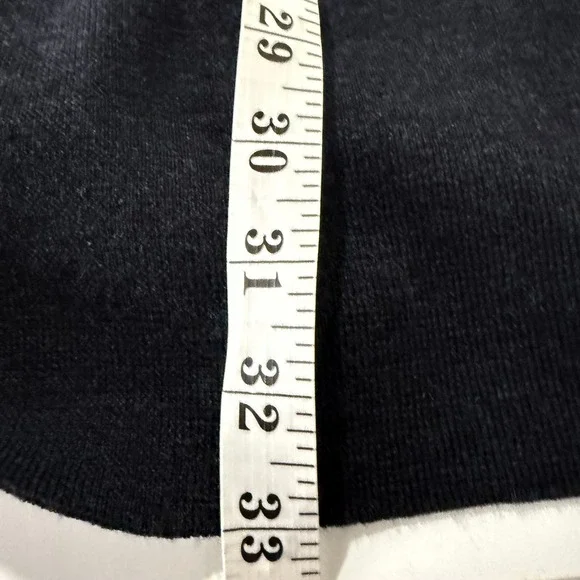 Eileen Fisher Petite Knit Midi Skirt Navy Blue Merino Wool Sz PSPS - Picture 6 of 6